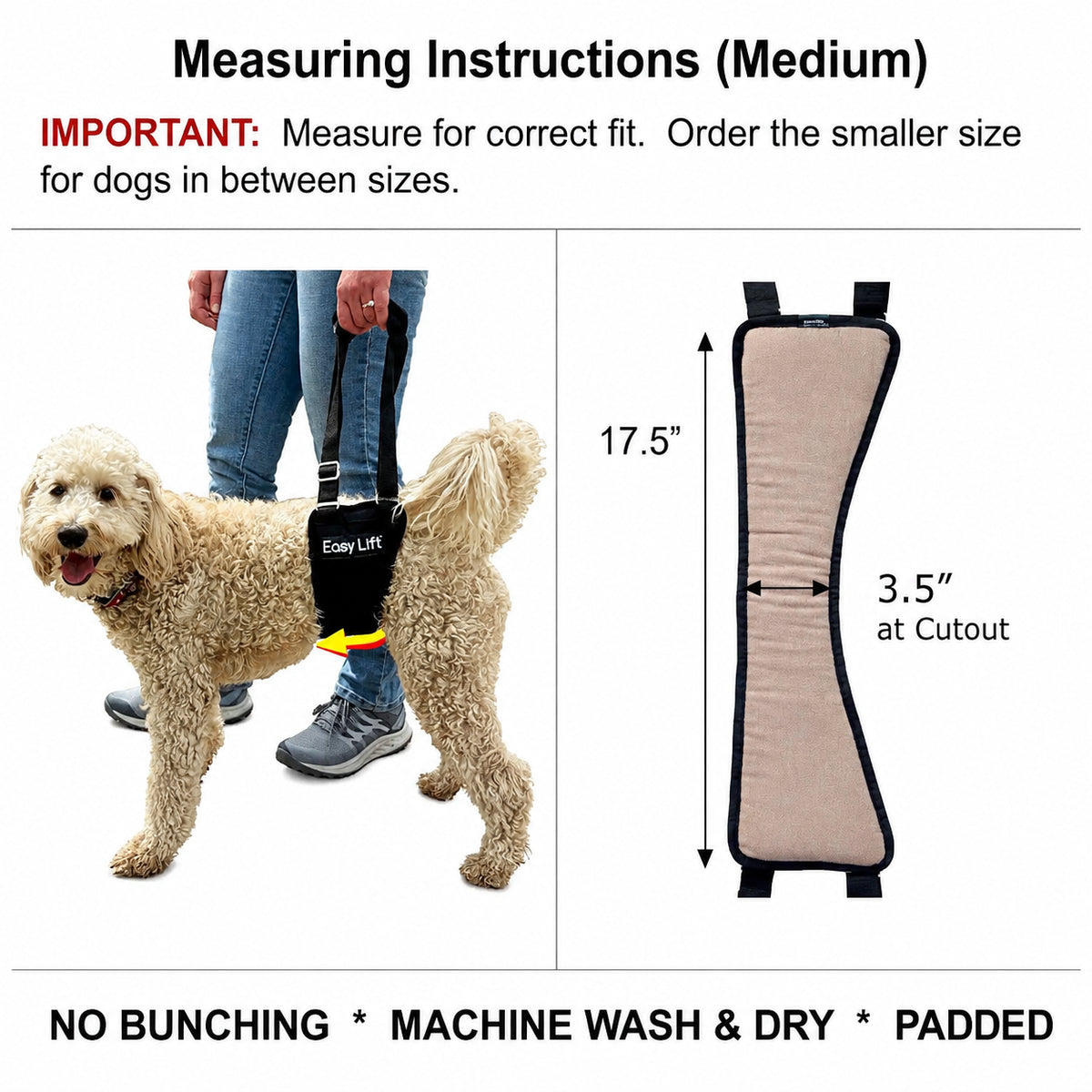 Padded Rear Leg Support Sling Harness