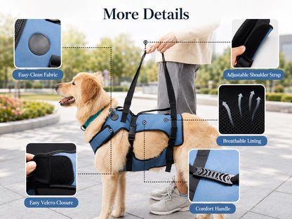 Dog Lift Sling Padded Hind Leg Support Strap