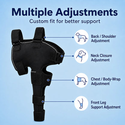 Dog Shoulder Brace Tourmaline Warmth Front Leg Sleeve