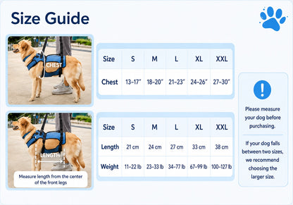 Dog Lift Sling Padded Hind Leg Support Strap