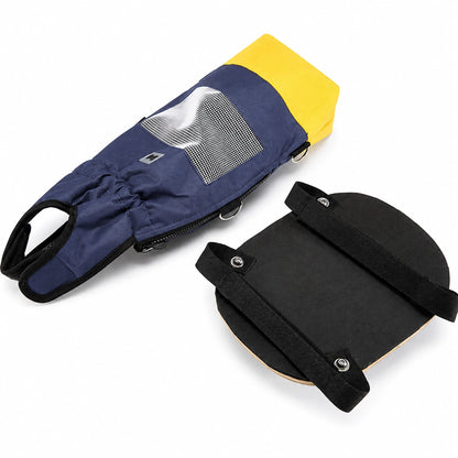 Dog Rolling Drag Bag Scooter Set for Disabled Pets