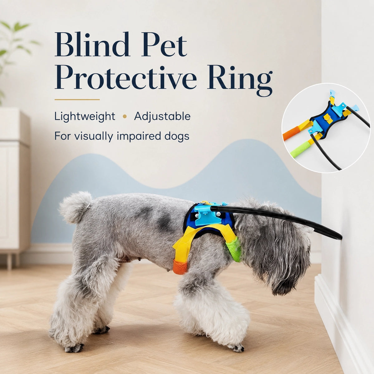 Blind Pet Protective Halo Harness
