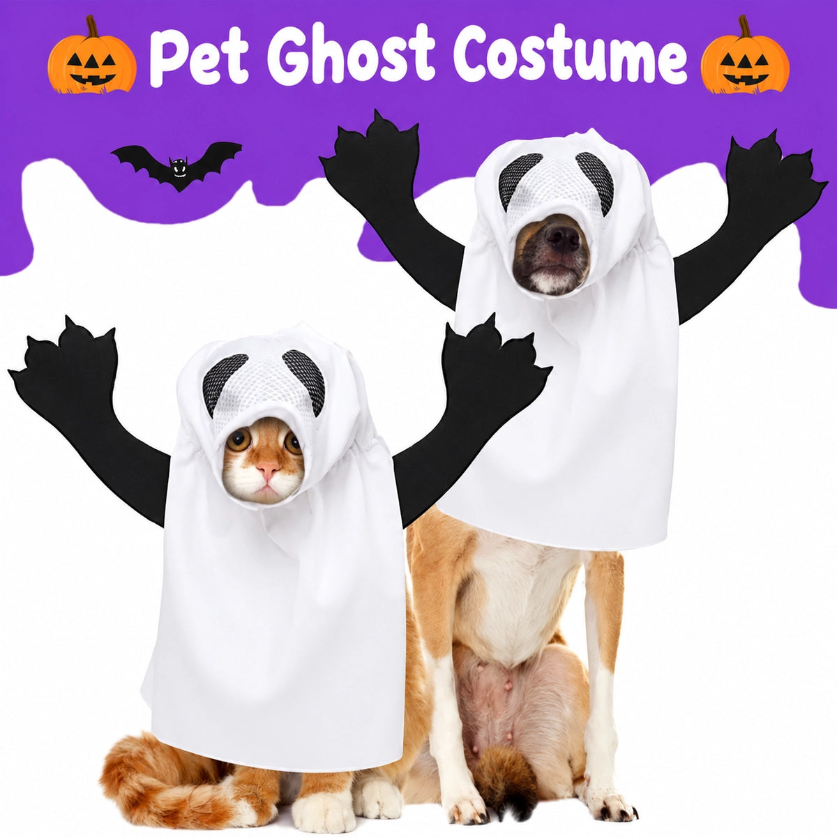 Halloween Spooky Shadow Ghost Pet Costume