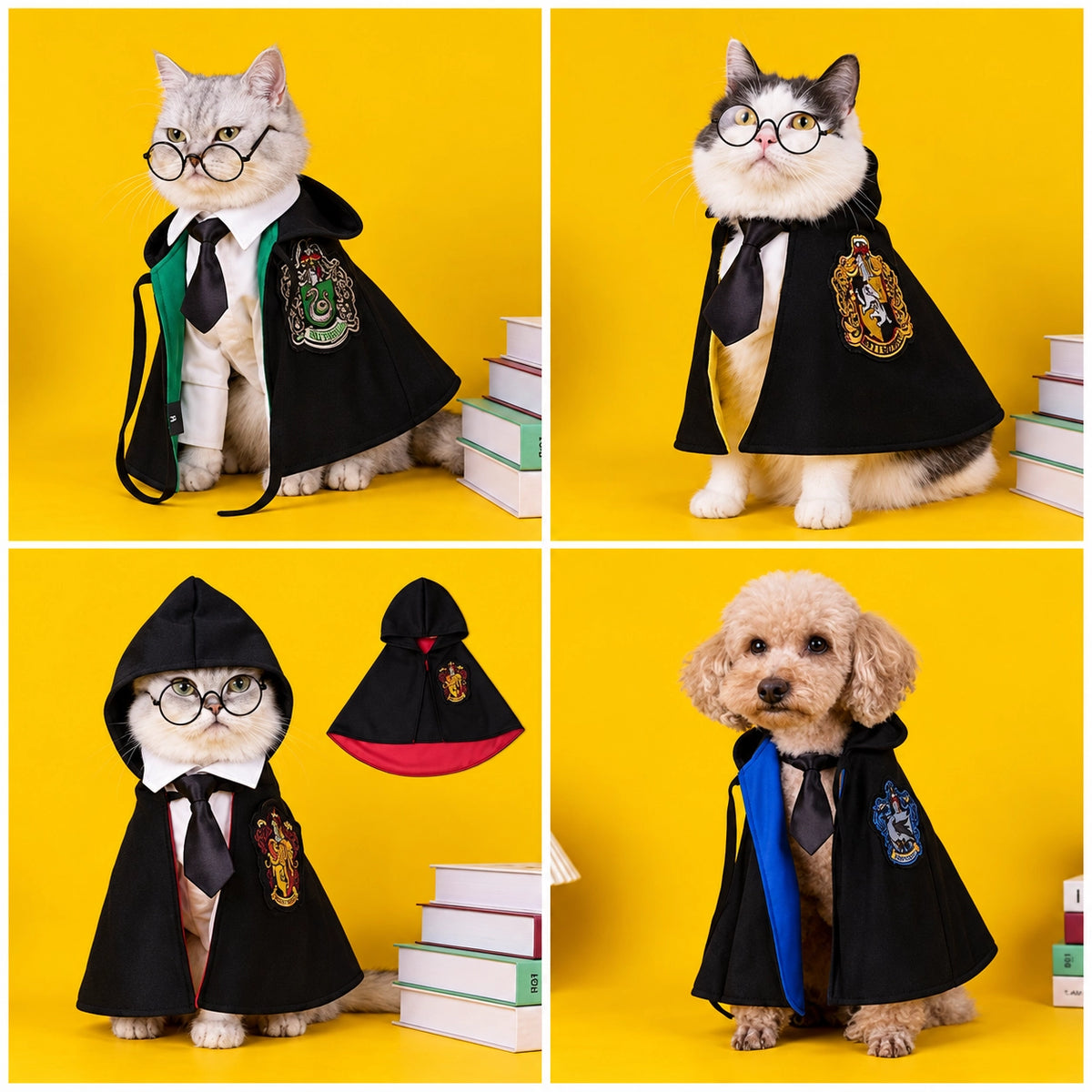 Halloween Wizard Academy Pet Cape Costume