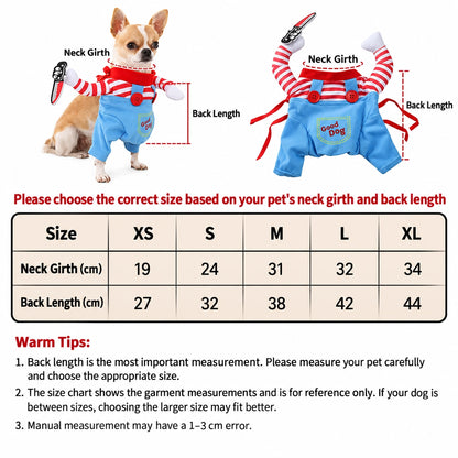 Halloween Deadly Doll Killer Pet Costume