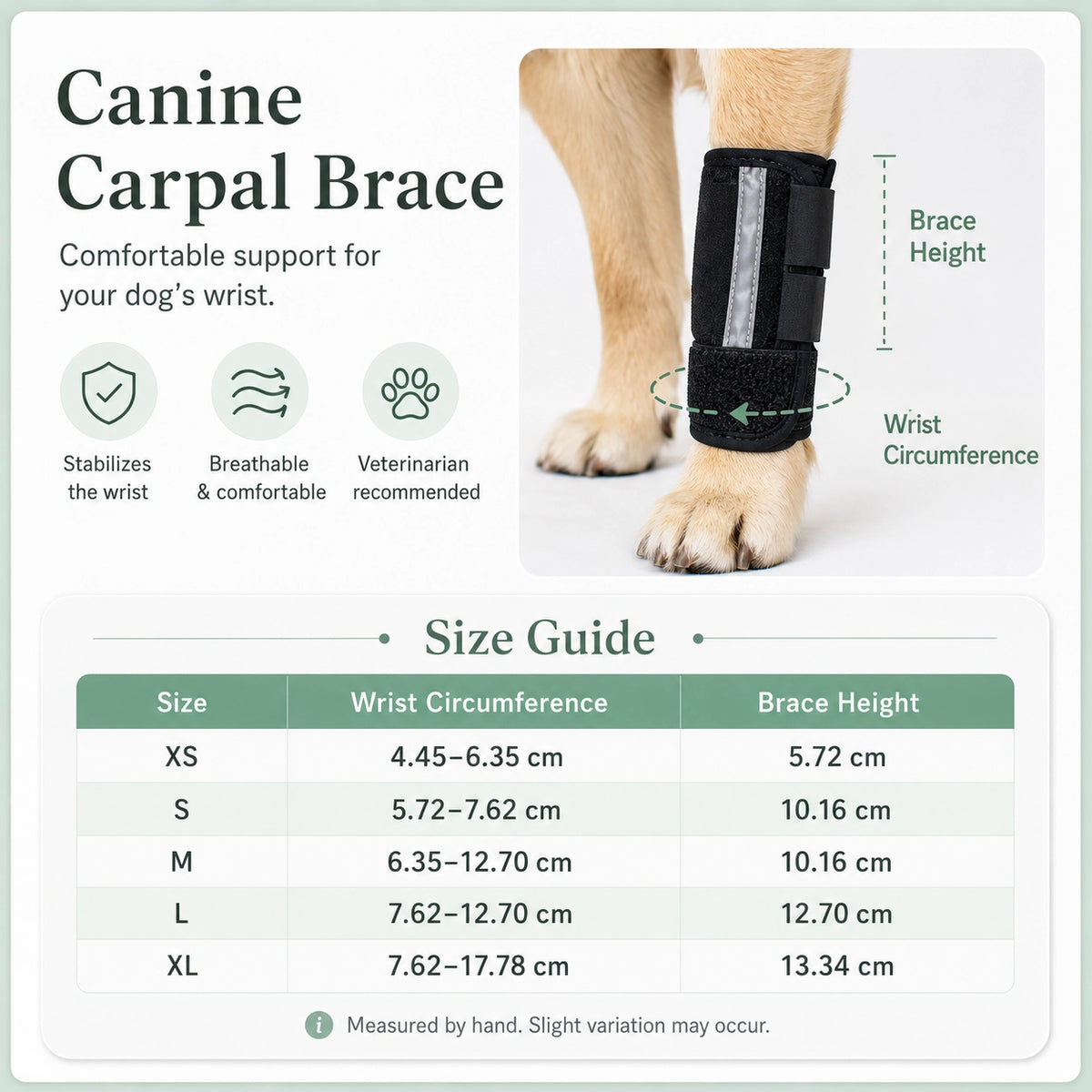 Dog Leg Brace with Metal Support