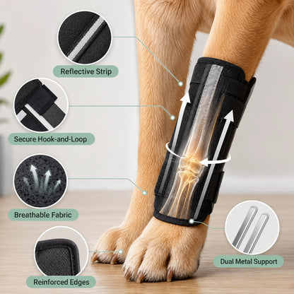 Dog Leg Brace with Metal Support