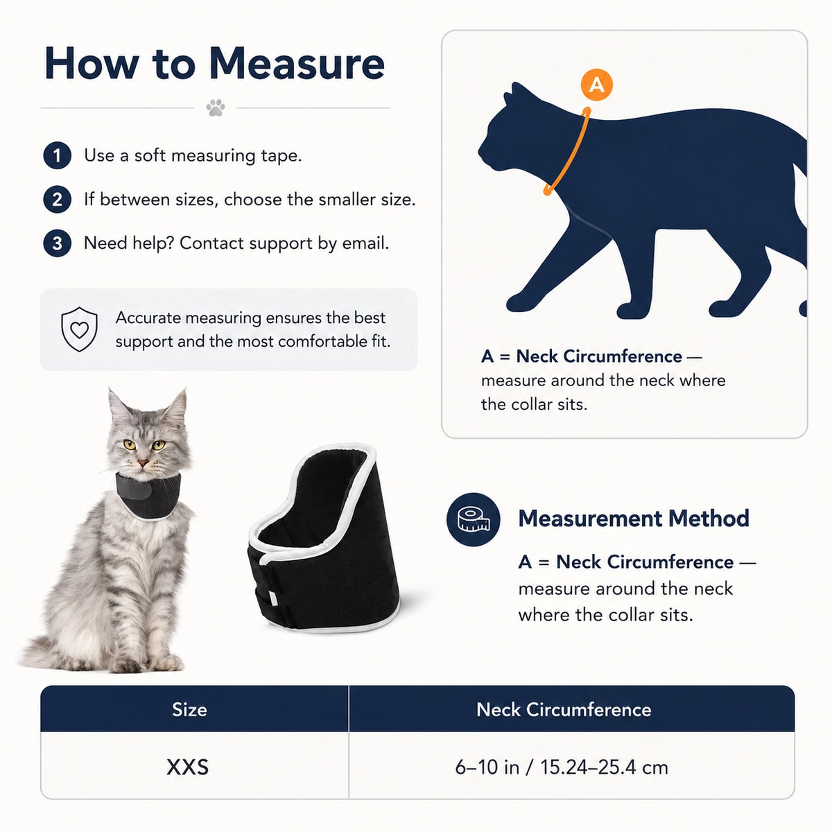 Orthopedic Recovery Neck Brace for Cats