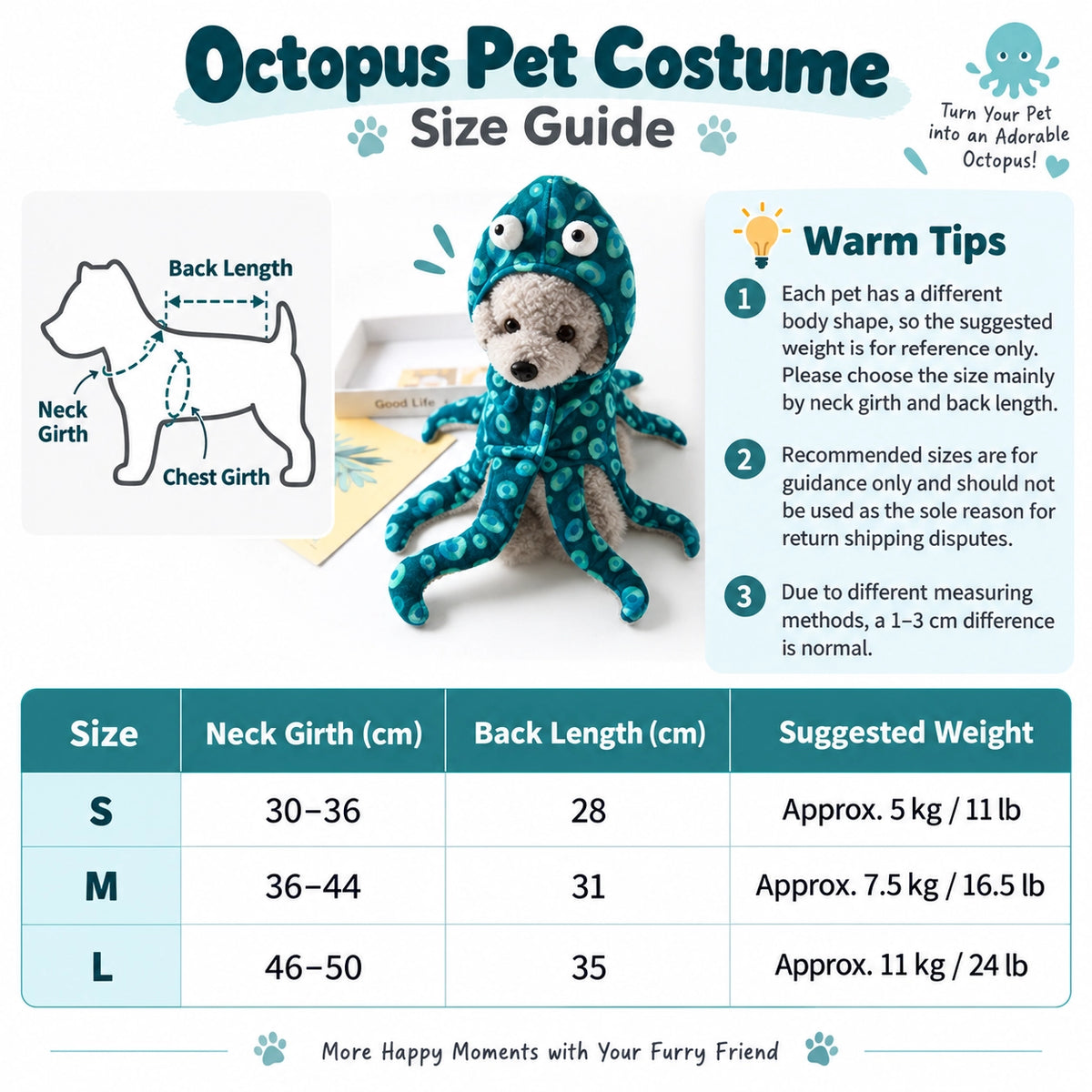 Halloween Octopus Pet Costume