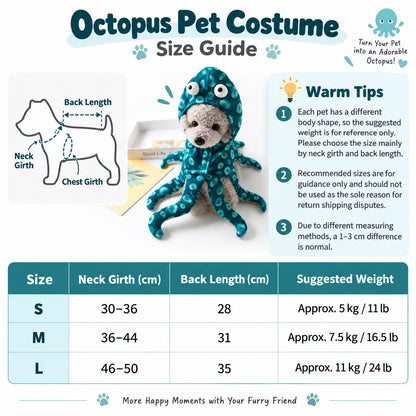 Halloween Octopus Pet Costume