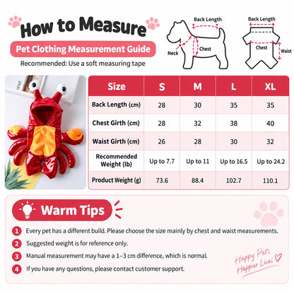 Halloween Lobster Pet Costume