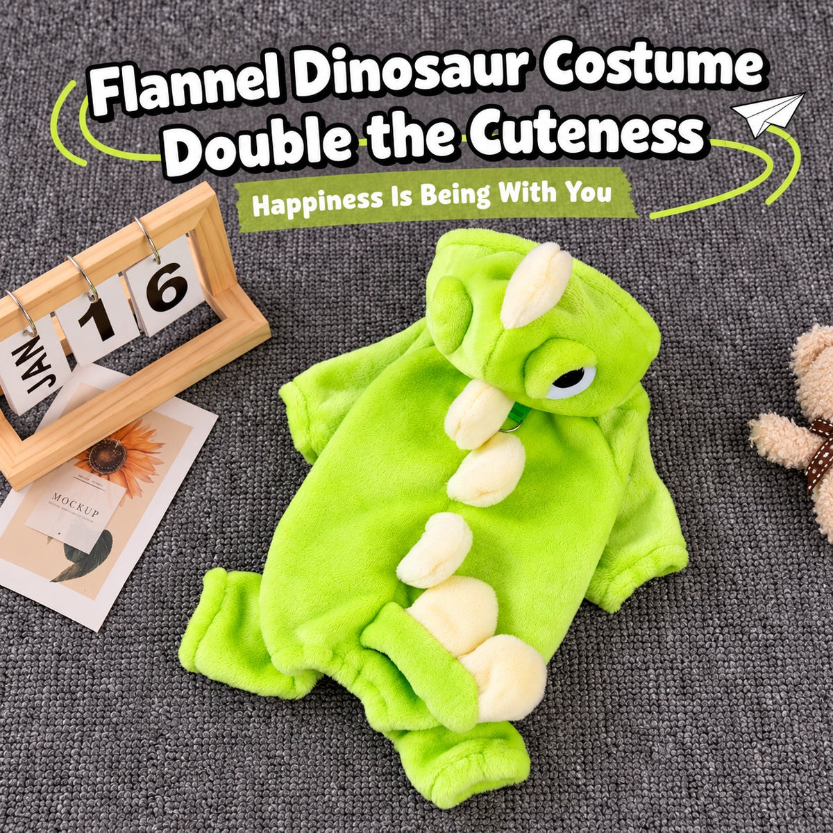 Plush Dinosaur Pet Costume