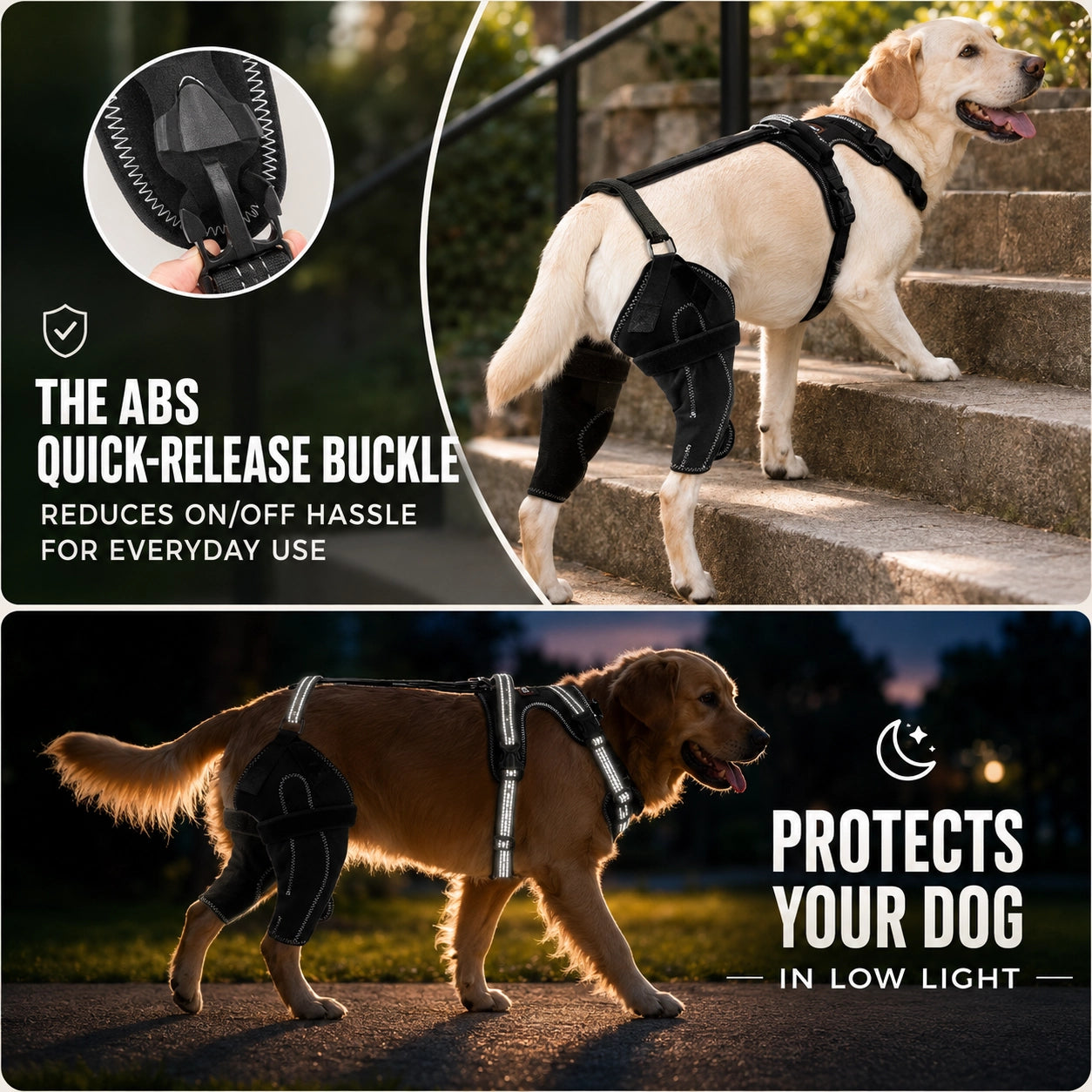Reflective Dog Rear Leg Mobility Harness for ACL & Joint Care