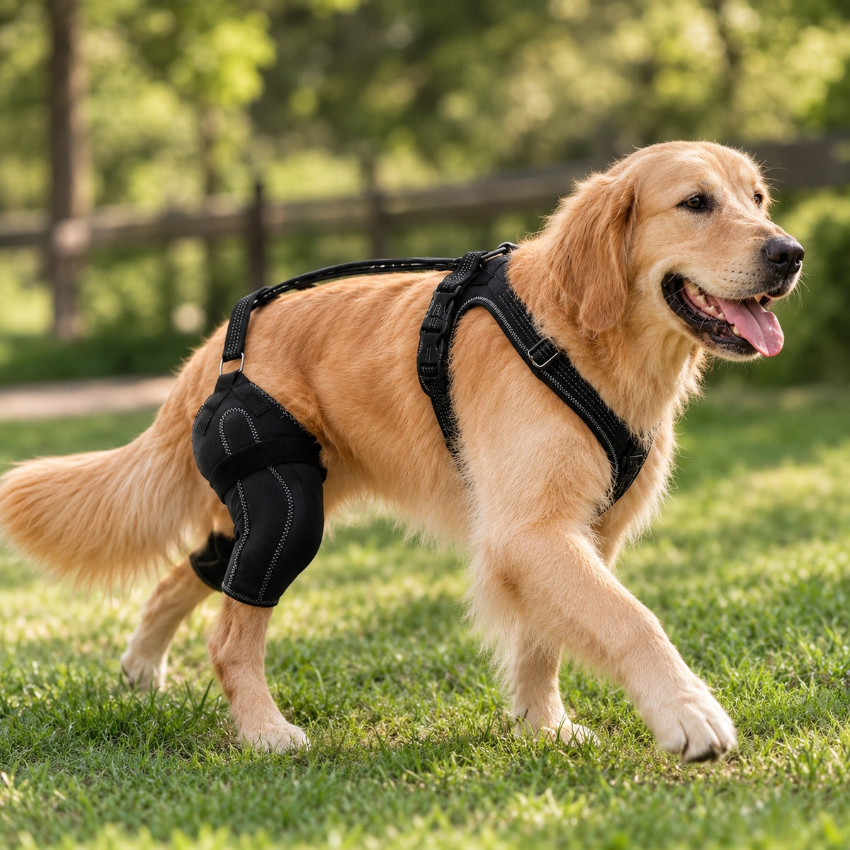 Reflective Rear Leg Support Harness