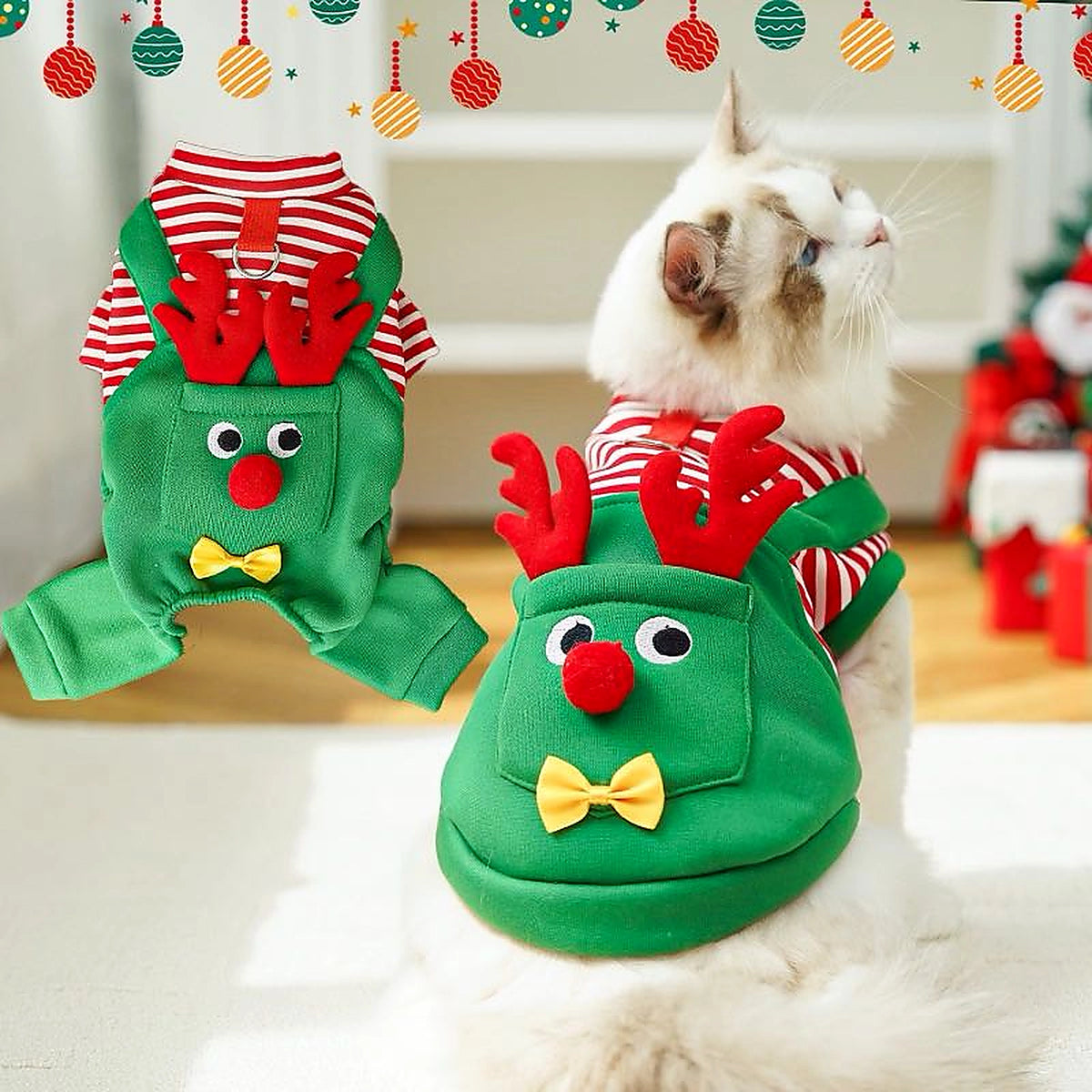 Halloween Reindeer Pet Overall Outfit