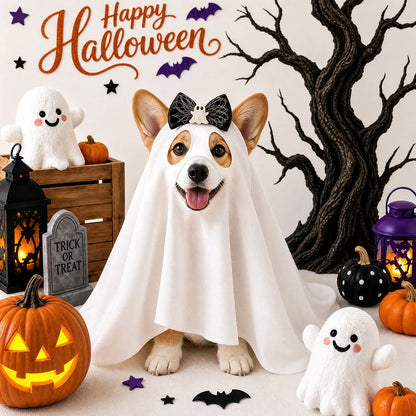 Halloween Ghost Sheet Pet Costume