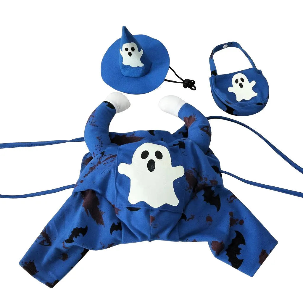 Glow-in-the-Dark Ghost Wizard Pet Costume