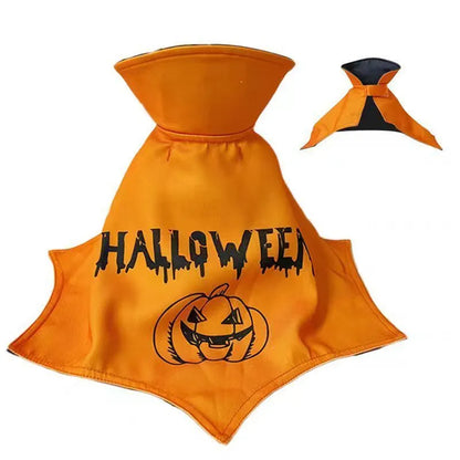 Halloween Pumpkin Vampire Stand Collar Pet Cape
