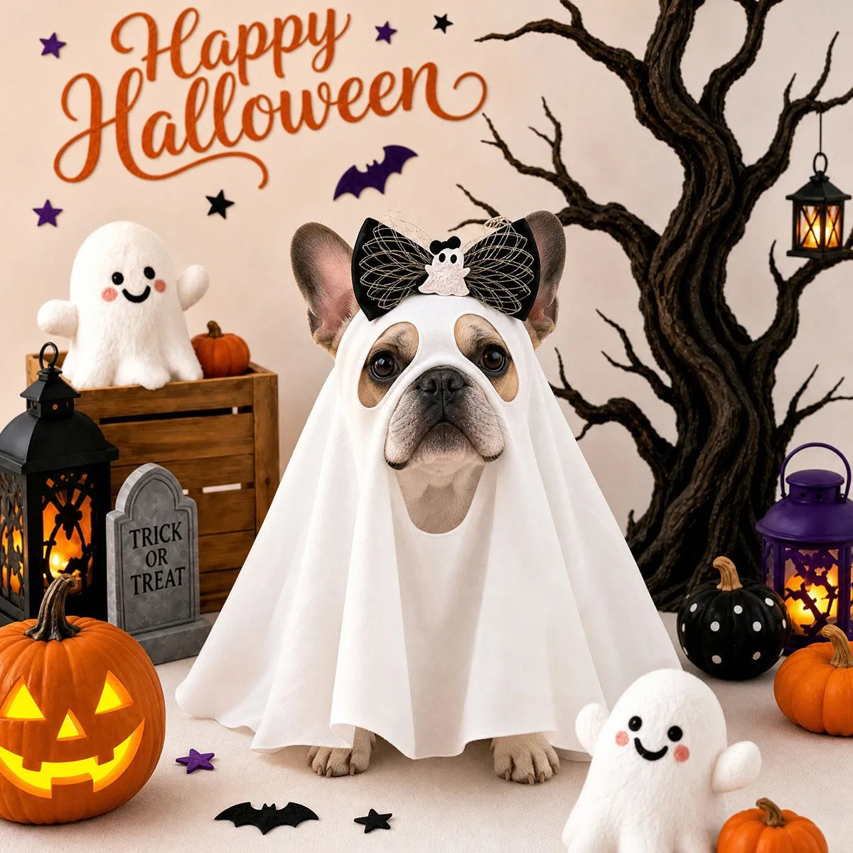 Halloween Ghost Sheet Pet Costume