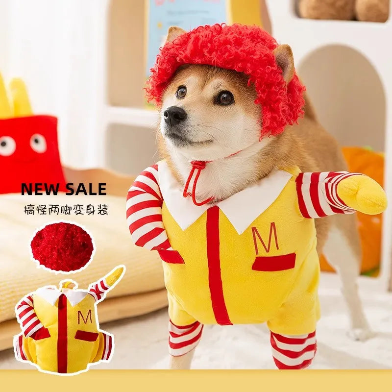 Halloween Fast Food Clown Pet Costume