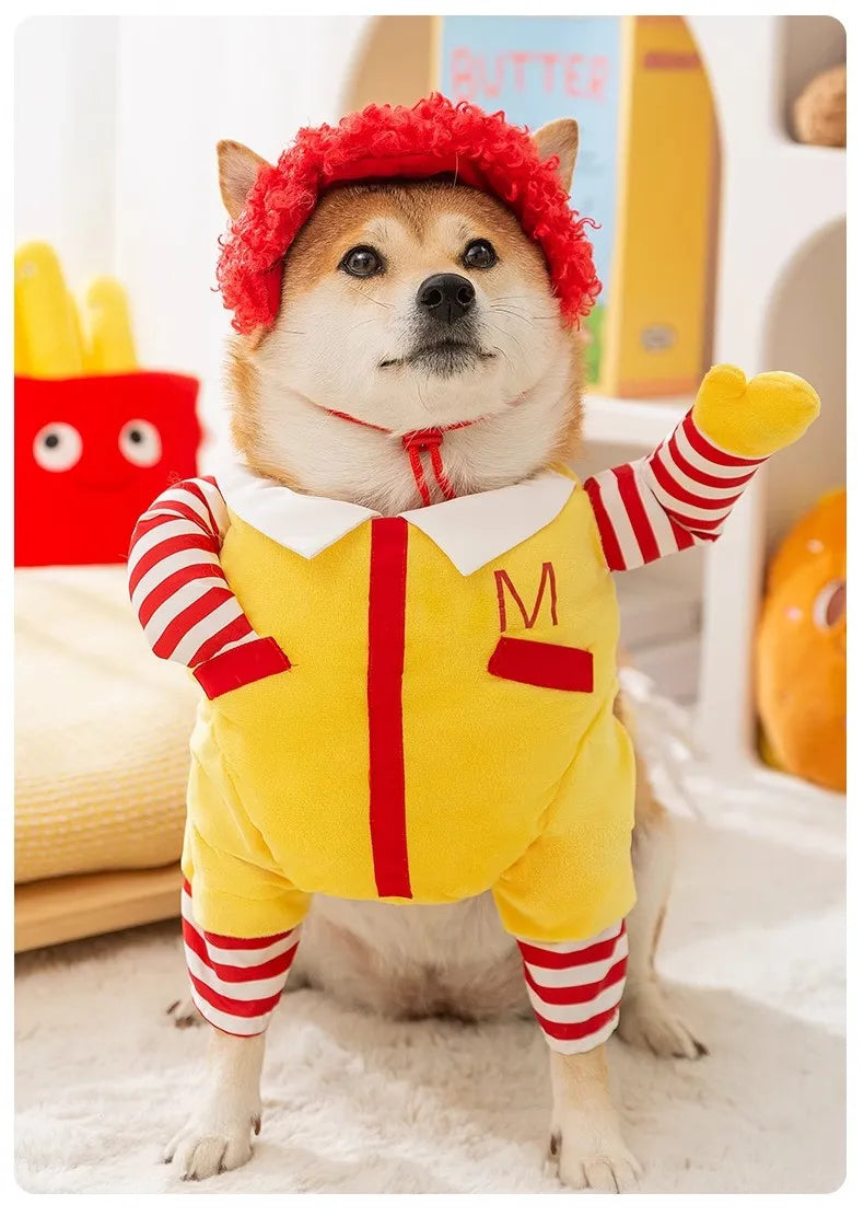 Halloween Fast Food Clown Pet Costume