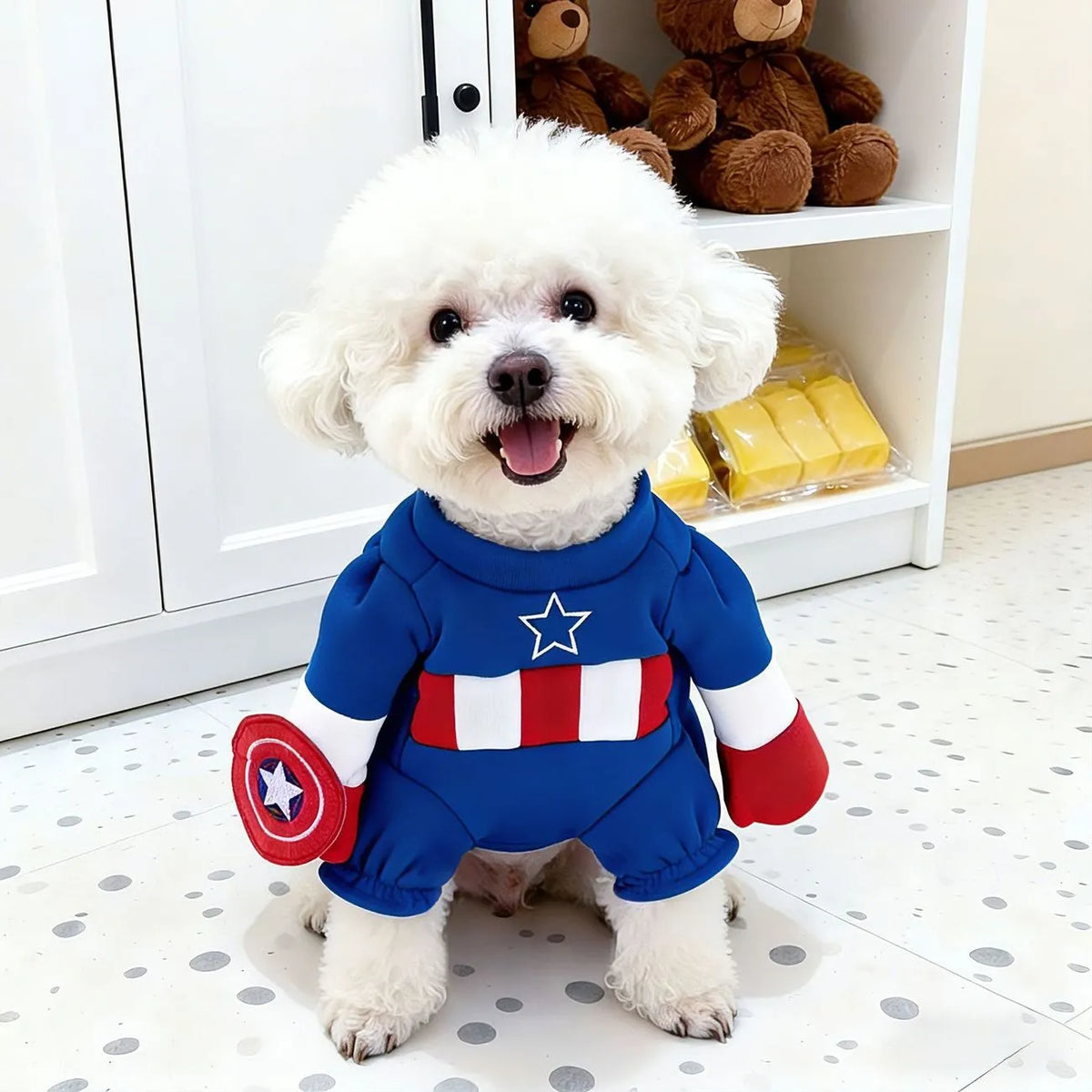 Superhero Captain Pet Costume