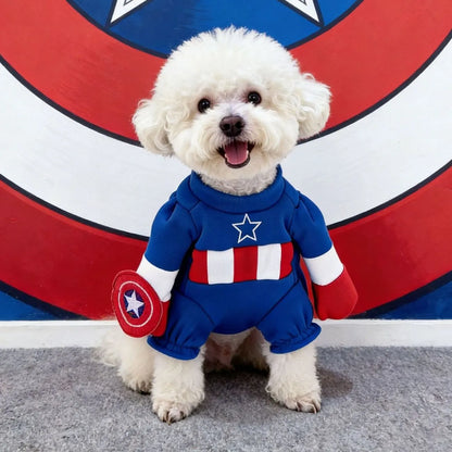 Superhero Captain Pet Costume