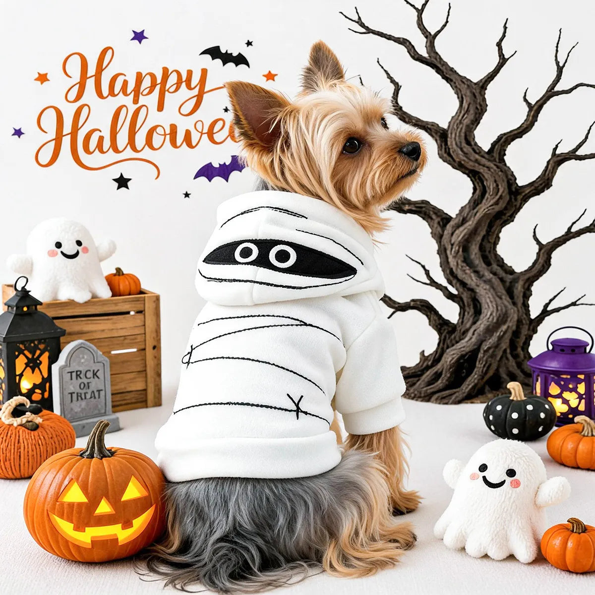 Halloween Mummy Pet Hoodie