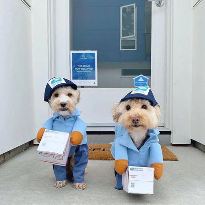 Halloween Mailman Delivery Pet Costume