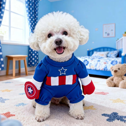 Superhero Captain Pet Costume
