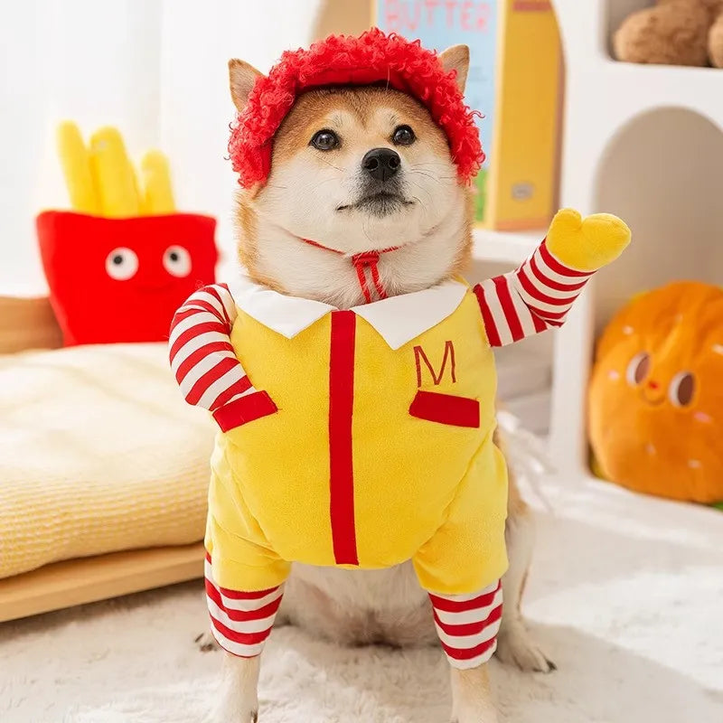 Halloween Fast Food Clown Pet Costume