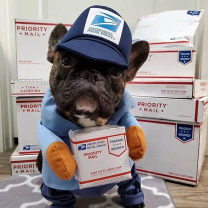 Halloween Mailman Delivery Pet Costume