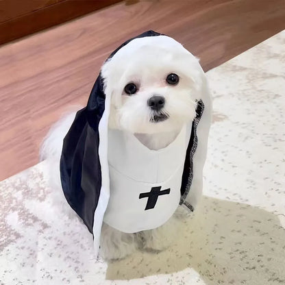 Halloween Priest Sister Nun Pet Habit Costume